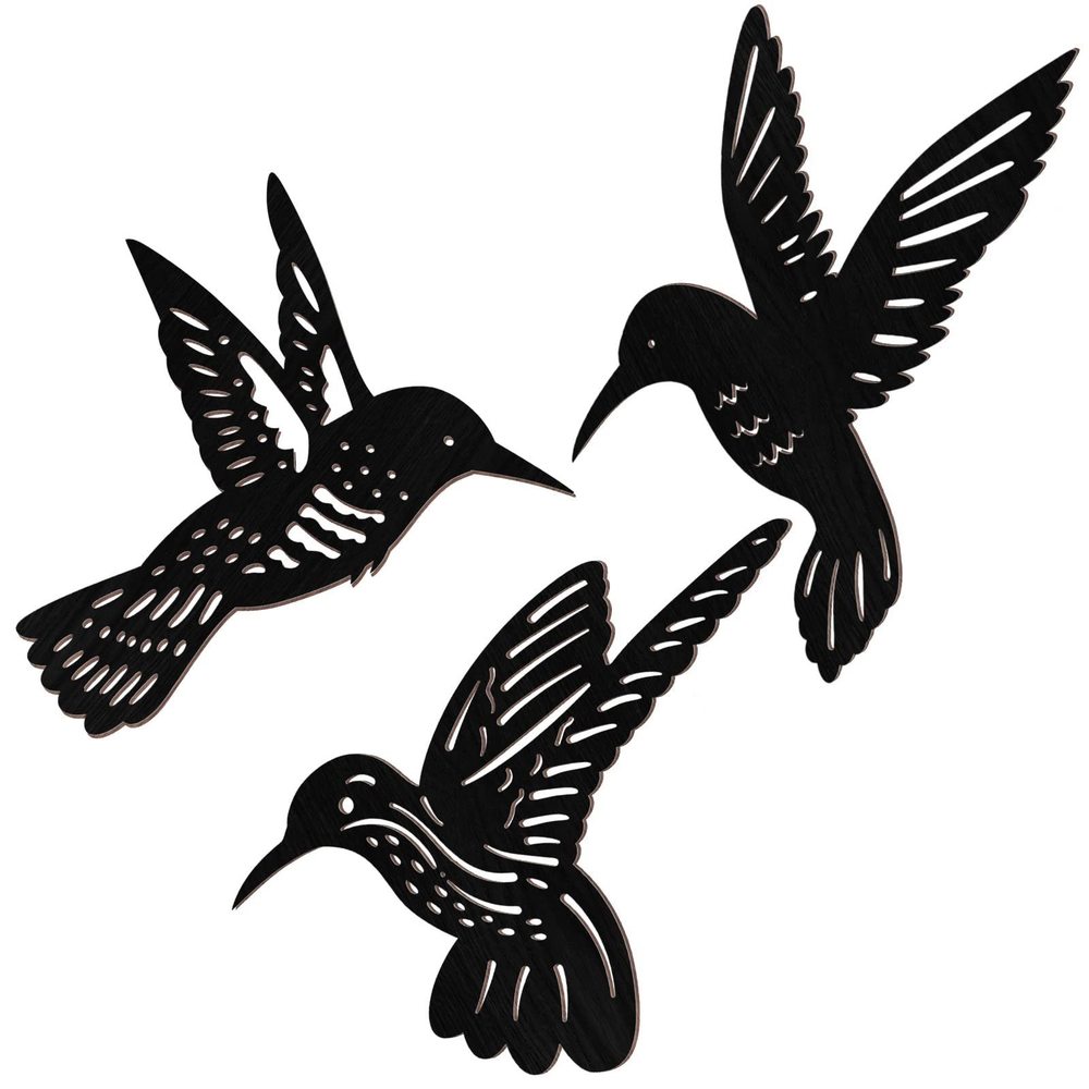 3 Pieces Wood Hummingbird Wall Art Decor 9 Inch Hummingbird Wall Decorations👋